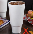 44 oz Foam Travel Cup, White, Dart - 300 pcs