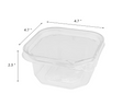 12 oz PET Tamper Resistant Square Container, Clear - 400 pcs