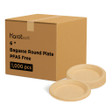 6'' PFAS Free Comp Fiber Round Plates, Natural - 1,000 6'' PFAS Free Comp Fiber Round Plates, Natural - 1,000