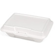 Genpak White Foam 9 3/16" x 6.5" x 2.75" One-Comp Container - 200 pcs
