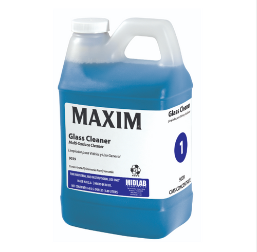 Midlab, #1 Glass Cleaner, Blue,  64 oz -  4 / cs