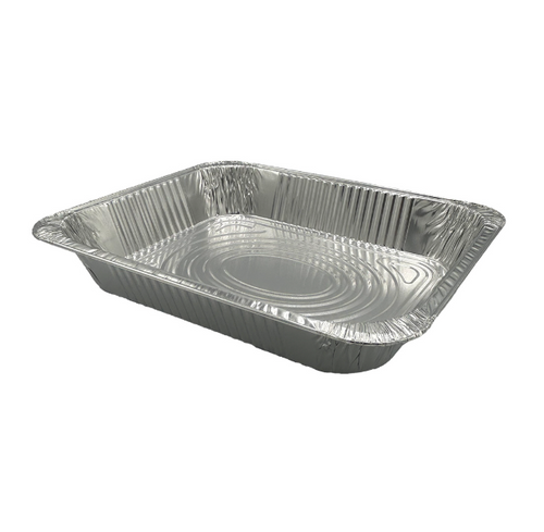 Alum Foil Steam Table Pan, Half Size, Medium, Standard, 12.75" x 10.38" x 2.19" - 100 pcs