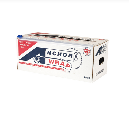 Anchor Foodservice Film with Serrated Cutter, 12" x 2000'