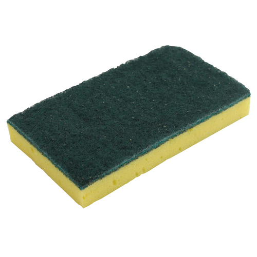 Scrubber Sponge, Yellow/Green, 6" x 3.5" - 20 pcs