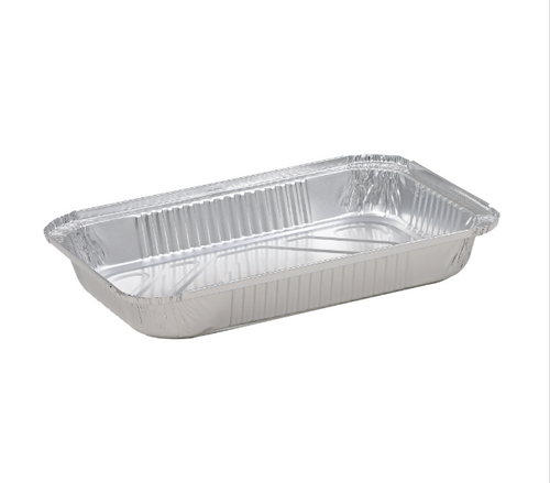 4 lb Oblong Foil Pan, 12.5" x 8 3/8" x 1.75" - 250 pcs