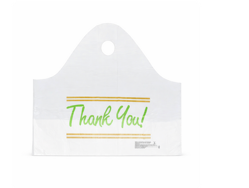 24" x 20" x 11" X-Large Wave Top Handled Thank you Bags - 250 pcs