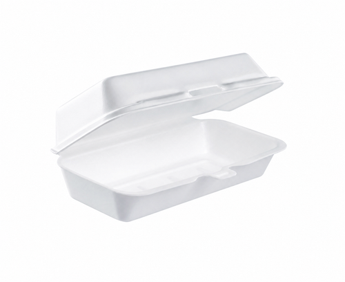 Dart Foam Hinged Container (Non Perf) Hot Dog 7 1/8" x 3 3/4 "x 2 1/4" -  500 cs