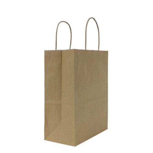 VIP Kraft Paper Shopping Bags, Bistro - 10" W x 6.75" G x 12" H - 250 pcs