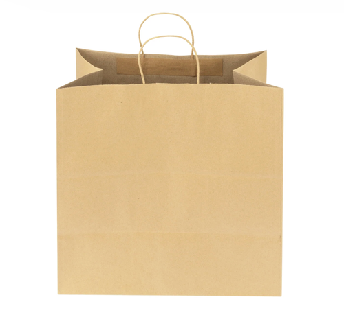 Custom Kraft Paper Shopping Bags, Huntington, 13.4” x 9.3" x 15.9”, XL - 200 pcs