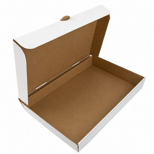 Catering Box, Full Pan Size, White/Kraft, 21" x 13" x 3", 50ct