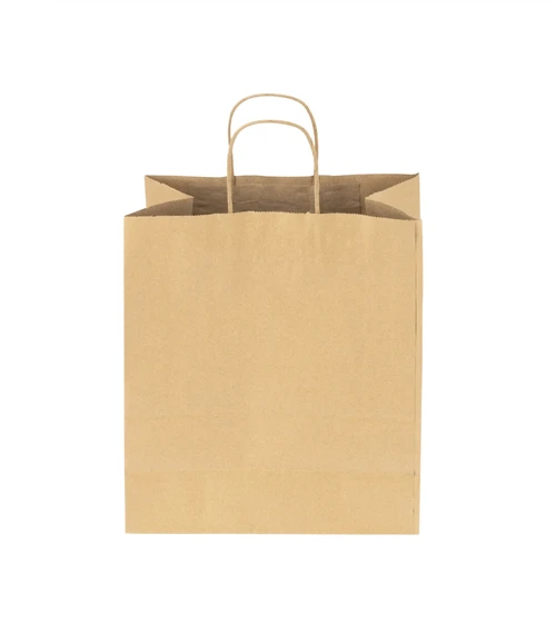 Kraft Paper Shopping Bags, 9.6" W x 5.3" G x 13.4" H, Medium - 250 pcs