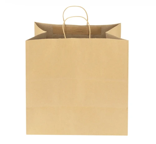 Kraft Paper Shopping Bags, 13.4” W x 9.3" G x 15.9” H, XL - 200 pcs