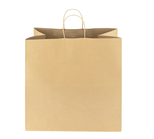 Kraft Paper Shopping Bags, 16.9” W x 9.4" G x 17.7” H, 2XL - 150 pcs