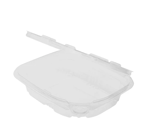 Hinged Deli Container with Lid 8 oz PET Tamper Resistant - 200 pcs