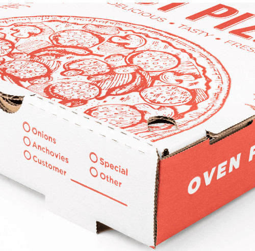 Pizza Box, 8''x8''x2'', Generic Print - 50 pcs
