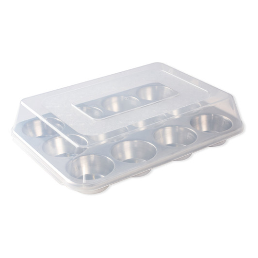 12-Cup Muffin Pan W/ High Dome Lid 34 x 25 x 8cm 12-Cup Muffin Pan W/ High Dome Lid 34 x 25 x 8cm