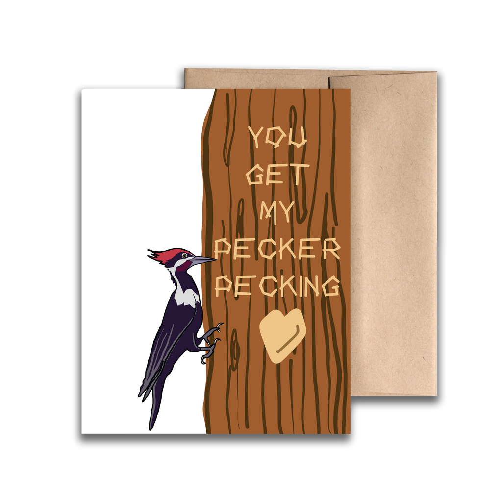 Pecker Pecking Greeting Card