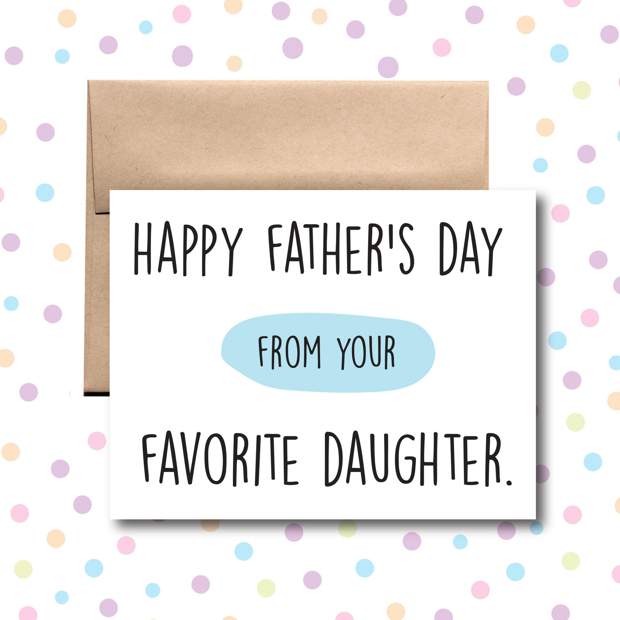 Fathers Day Card Fathers Day Father Daughter Greeting 