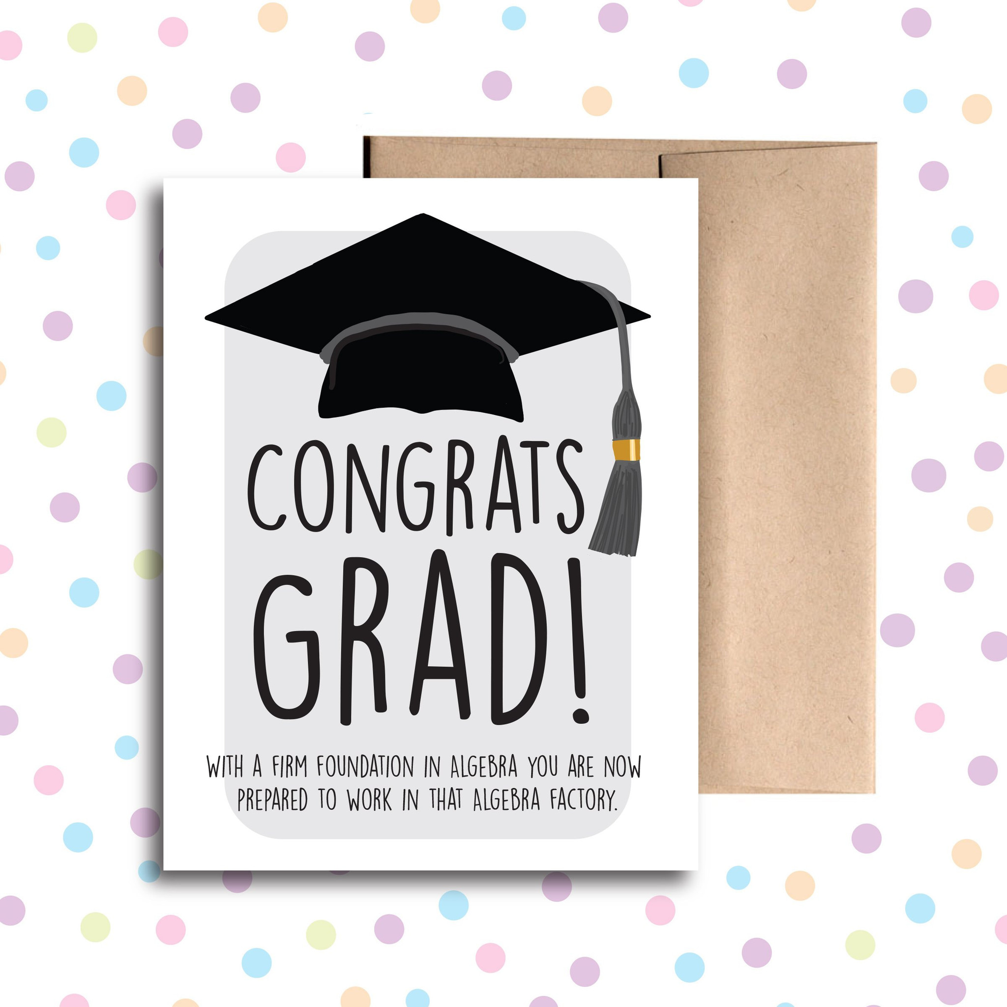 Congrats Graduation Card - Little Dog Paper Company