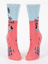 I Heard You And I Don’t Care Women’s Crew Socks