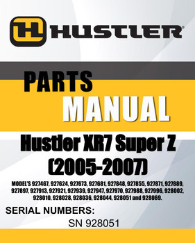 Hustler XR7 Super Z (2005-2007) SN 928028 parts manual