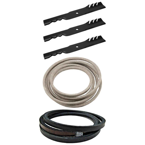 Hustler Fastrak SD 48" Blades x3 & Belts Kit OEM (GAT-F-CW)