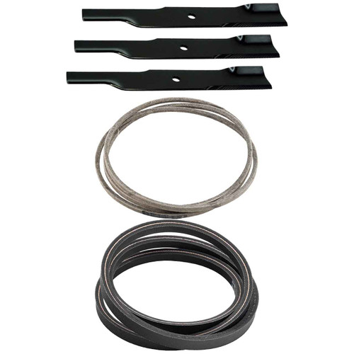 Hustler Raptor 52" Blades x3 & Belts Kit OEM (L-F-CW)