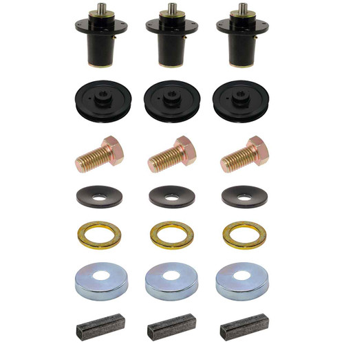 Complete Spindle Kit With Pulleys For Hustler HyperDrive 60" Model 942979