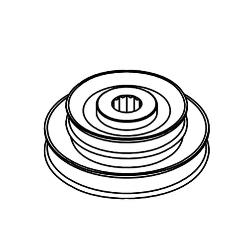 602664 - DOUBLE PULLEY 5.43/4.00 OD - Hustler