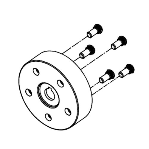 604368 - HUB ASSEMBLY PARKER 1 IN - Hustler