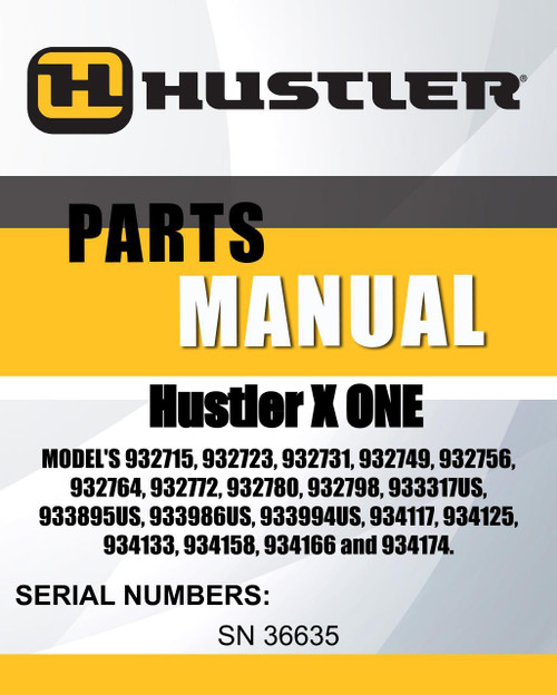 Hustler X ONE SN 36635 parts manual - Hustler Lawn Mowers parts