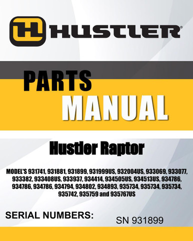 hourouページ Hustler Raptor SN 931899 parts manual - Hustler Lawn Mowers parts