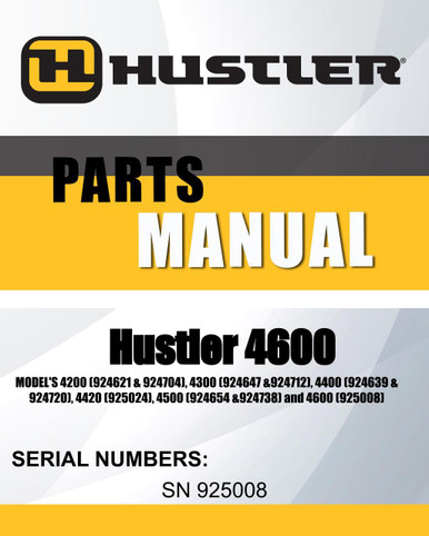 Hustler 4600 SN 925008 parts manual Hustler Lawn Mowers parts