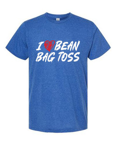 I Love Bean Bag Toss Blue Triblend T I Love Bean Bag Toss Blue Triblend T