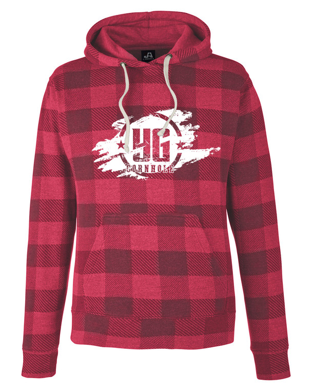 Red Buffalo Plaid Triblend Hoodie