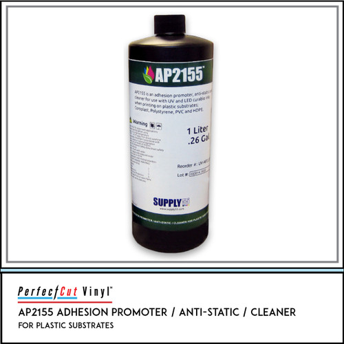 AP2155 UV Adhesion Promoter / Anti-static / Cleaner for Plastic Substrates, Liter Bottle