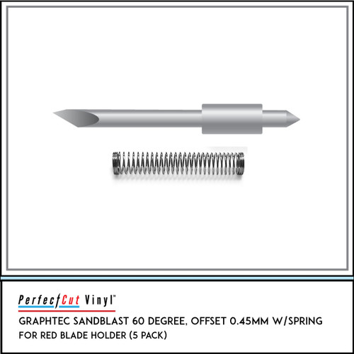 Graphtec 1.5mm Sandblast 60 Degree Vinyl Cutter Blade w/Spring (5 Pack) 5-Pack – PerfectCut Vinyl
