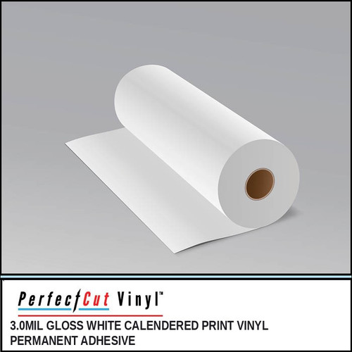 3.0mil Gloss White Premium Print Vinyl, Permanent Adhesive – PerfectCut Vinyl