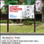 PerfectCut Vinyl 6.0mil gloss white semi-rigid print vinyl with permanent adhesive, shown as a "Luxury Condos For Sale" real estate sign on a post-mounted outdoor sign panel beside a residential building.