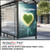PerfectCut Vinyl 6.0mil matte white semi-rigid print vinyl with permanent adhesive, shown as a vibrant "Honeymoon" travel advertisement poster in a city bus shelter display case.