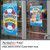 PerfectCut Vinyl 7.0mil white static cling print film, shown as two colorful "Summer Savings" and "Summer Fun" promotional graphics clung to a retail glass door entrance.