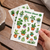 Plant-themed vinyl sticker sheet featuring illustrated potted houseplants, succulents, cacti, and leafy greenery on a white background.