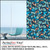 PerfectCut Vinyl 6.0mil matte white sand-texture wall vinyl with high-tack removable adhesive, shown as a navy tropical flamingo and foliage wallpaper mural beside a teal lounge chair with an ocean view.