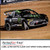 PerfectCut Vinyl 2.0mil ultra-matte clear cast wrap overlaminate, shown protecting the finish on a black and green rallycross race car on a dirt track.