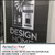 PerfectCut Vinyl Chrome Silver Metalized Polyester Film, brushed finish, cut into a "Design Home" decorative sign decal
