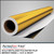 PerfectCut Vinyl Gold Metalized Polyester Film, mirror finish, on a wide-format roll against a gray studio background