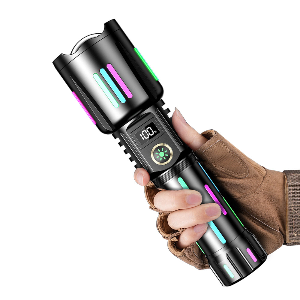 Kezu Aluminum Alloy Strong Light Flashlight , Power Display