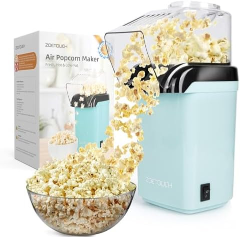 Hot Air Popcorn Popper Maker Pop Corn Machine Updated 1200w Electric  Airpopper 16 Cups Capacity High Popping Rate No Oil with Cup to Portion  Kernels