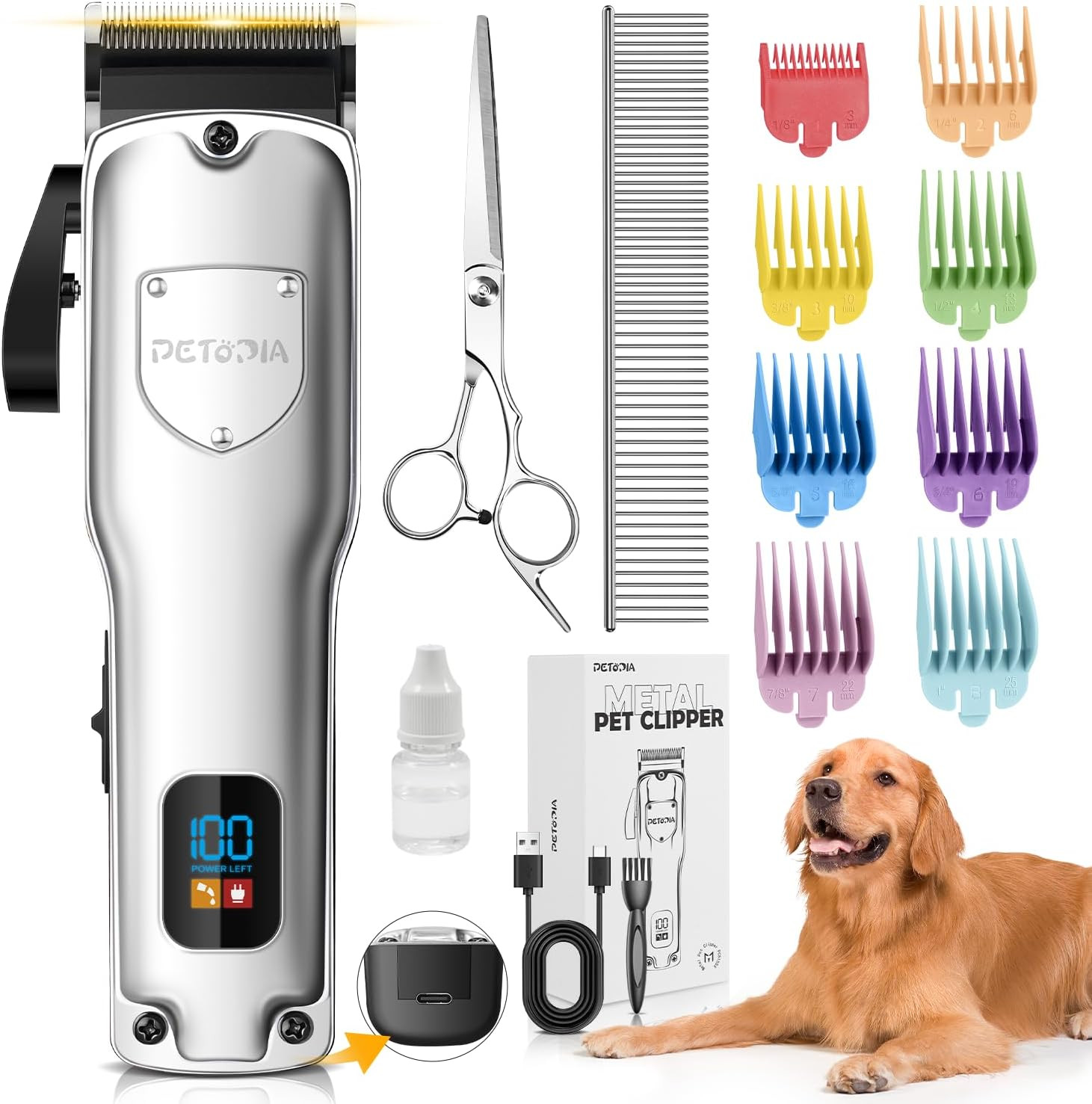 Dog Clippers For Grooming, Pet Grooming Supplies Kit, Professional