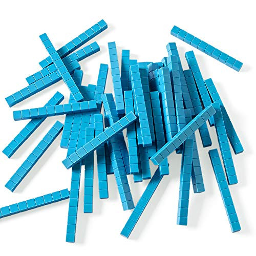 Hand2Mind Green Foam Base Ten Blocks, Rods Set, Place Value Blocks ...